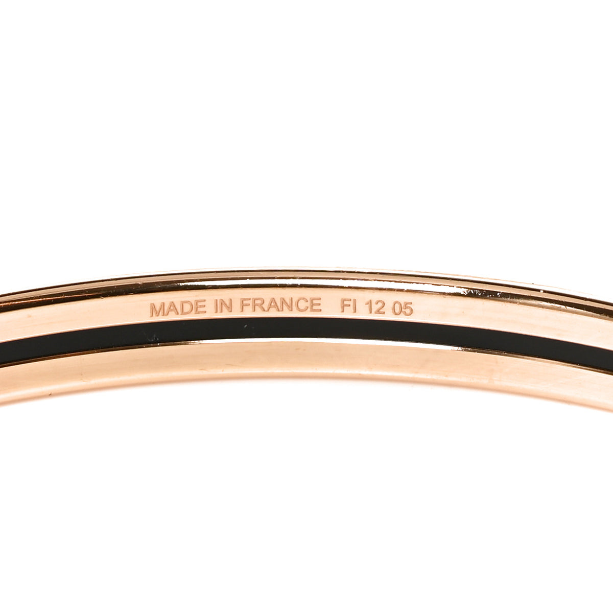 Hermes Enamel Printed Extra Narrow Uni Bracelet 70 Marron Glace 4 of 5