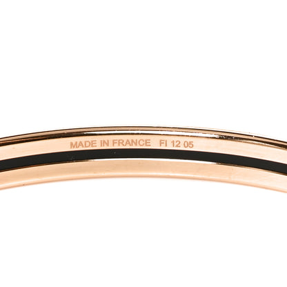 Hermes Enamel Printed Extra Narrow Uni Bracelet 70 Marron Glace 4 of 5