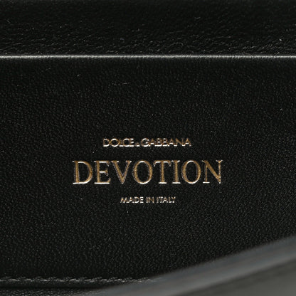 Dolce & Gabbana Calfskin Mini Devotion Crossbody Bag Black 5 of 17