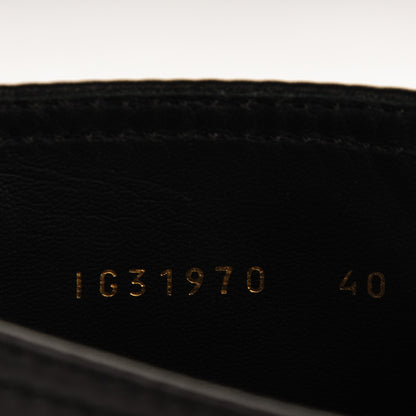 Chanel Calfskin Lace Up CC Boots 40 Black 8 of 8