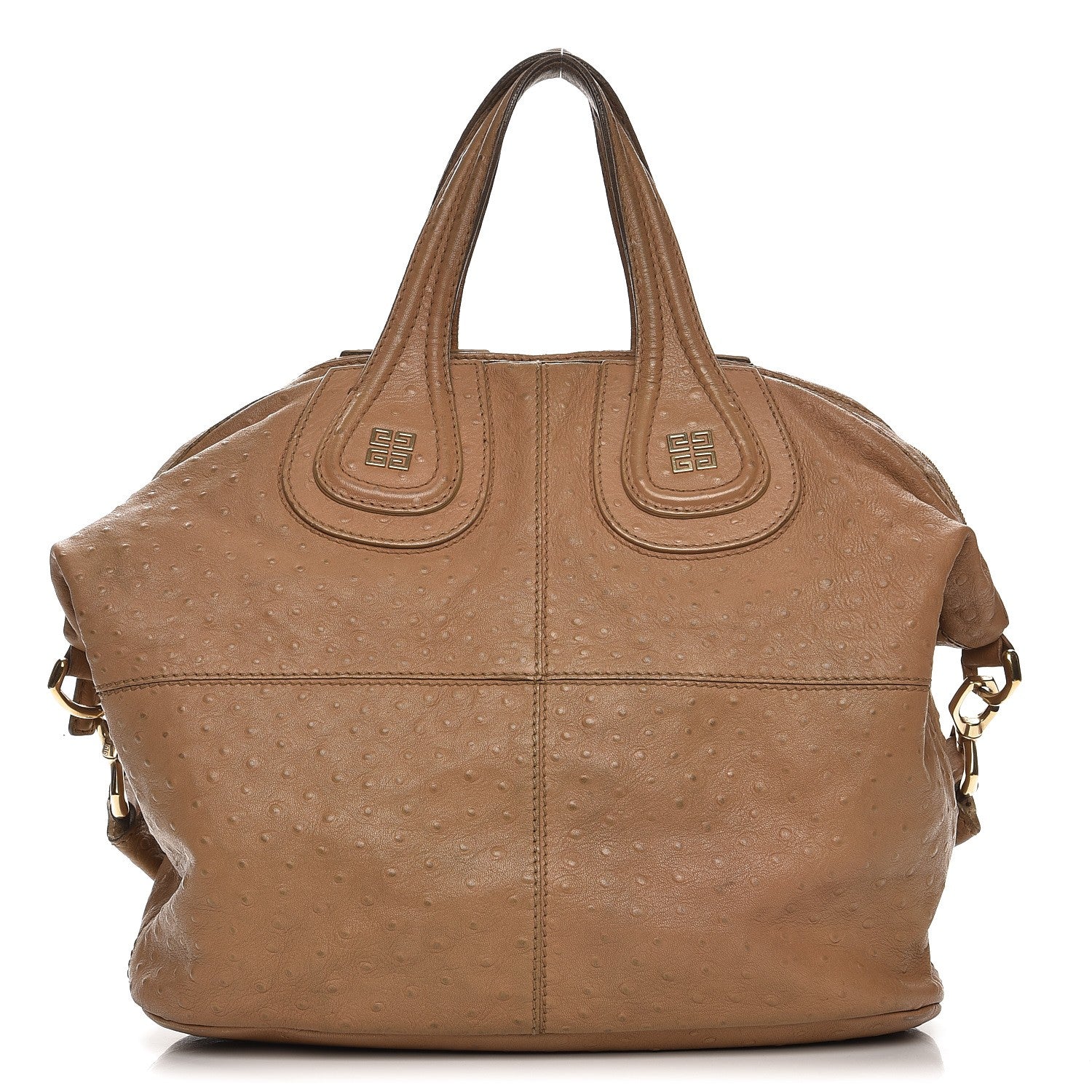Givenchy Calfskin Ostrich Embossed Medium Nightingale Brown 1 of 14