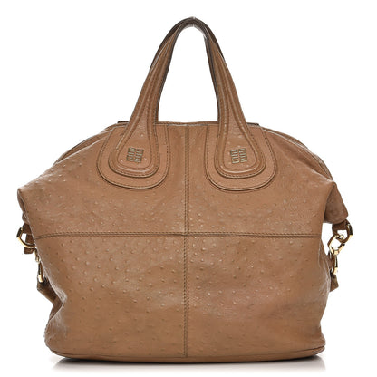 Givenchy Calfskin Ostrich Embossed Medium Nightingale Brown 1 of 14