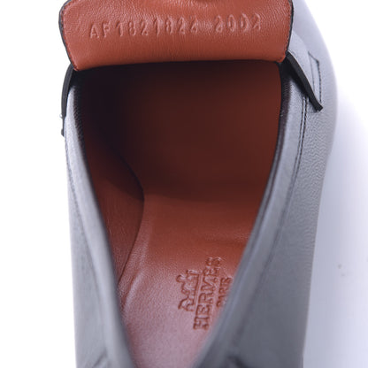 Hermes Goatskin Paris Loafers 38.5 Black 9 of 11