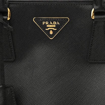 Prada Saffiano Small Galleria Double Zip Tote Black 8 of 12