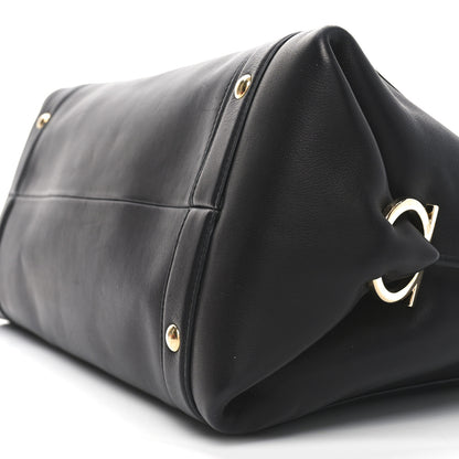 Salvatore Ferragamo Calfskin Sofia Rainbow Top Handle Bag Black 9 of 9