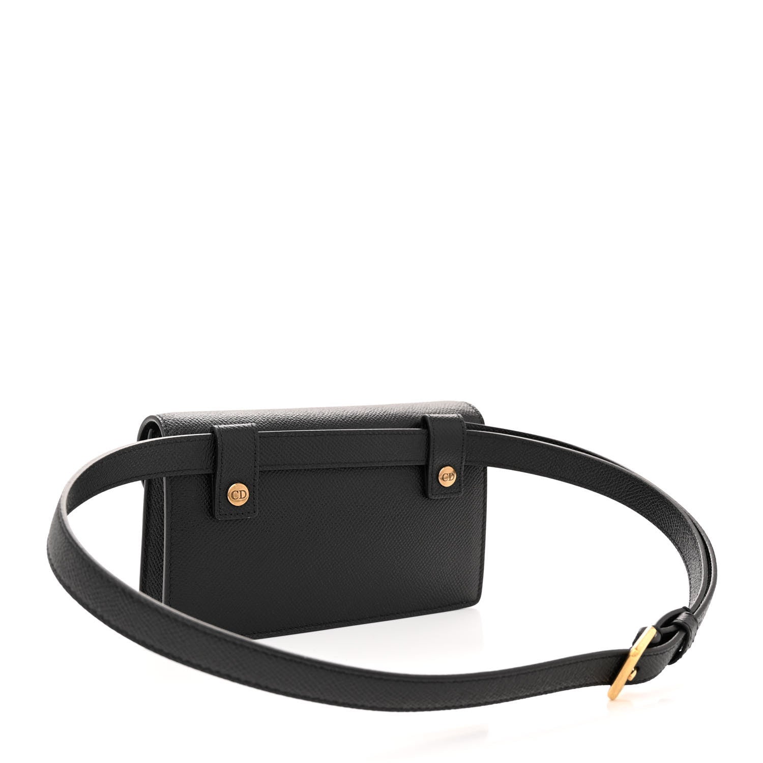 Christian Dior Grained Calfskin Saddle Belt Bag Black 3 of 11