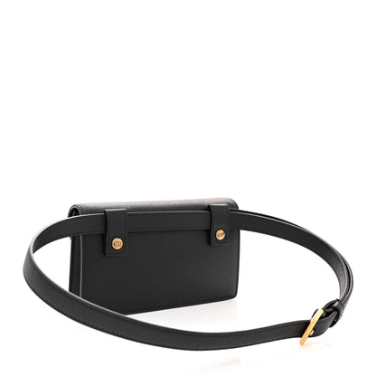 Christian Dior Grained Calfskin Saddle Belt Bag Black 3 of 11