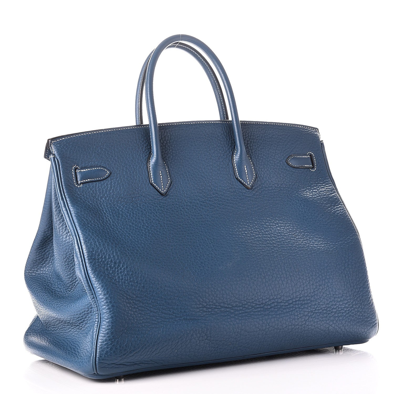 Hermes Taurillon Clemence Birkin 40 Bleu Thalassa 4 of 31