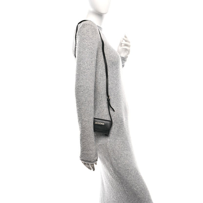 Jacquemus Smooth Calfskin Mini Le Porte Azur Envelope Wallet Black 2 of 10