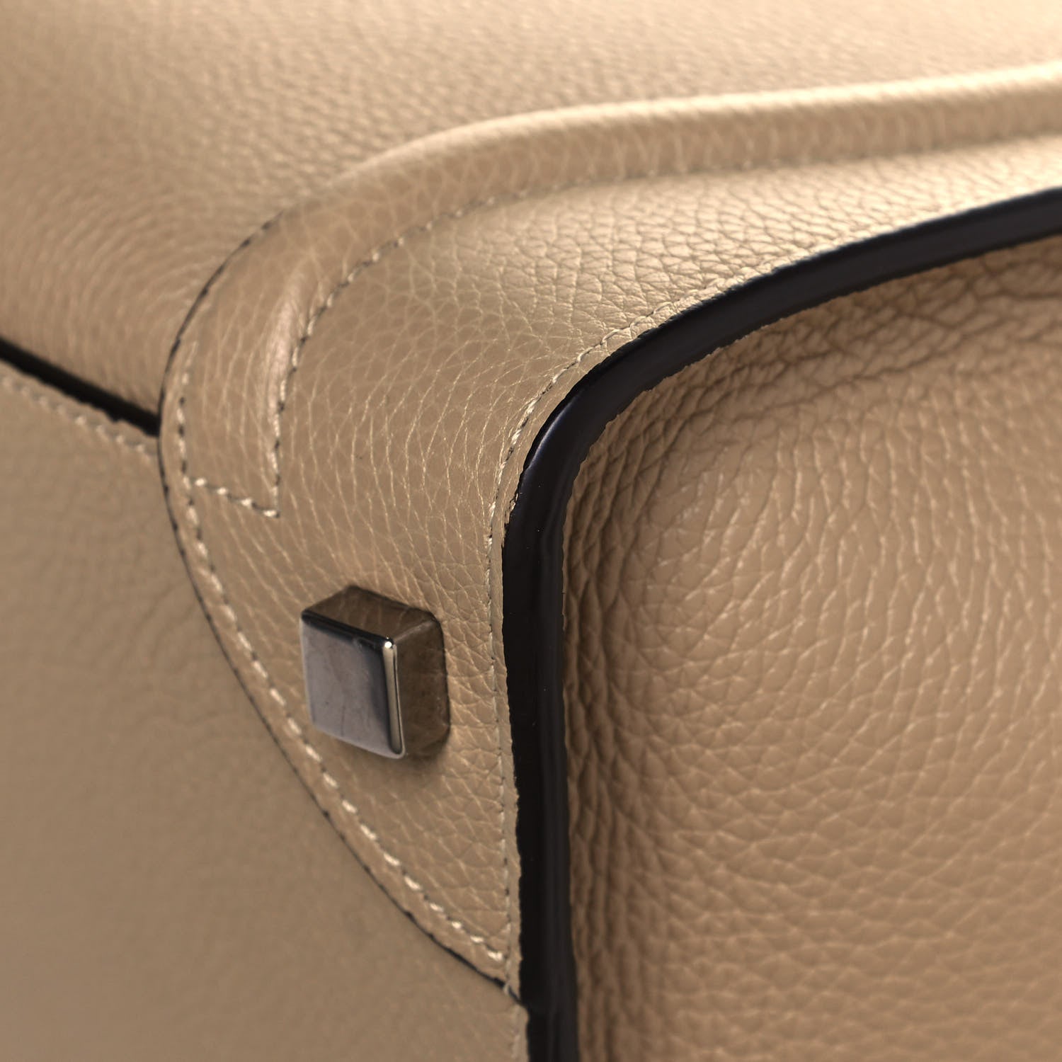 Celine Drummed Calfskin Micro Luggage Dune 8 of 14