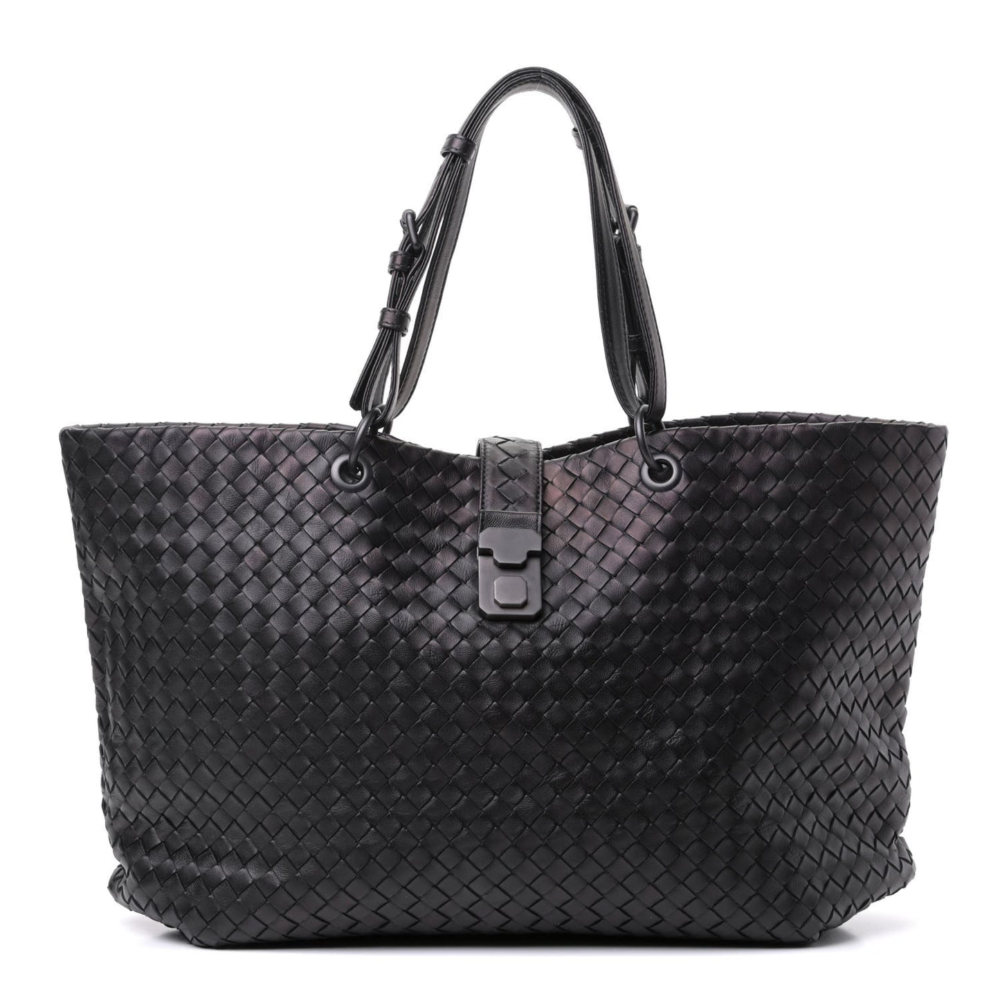 Nappa Intrecciato Large Capri Tote Ebano