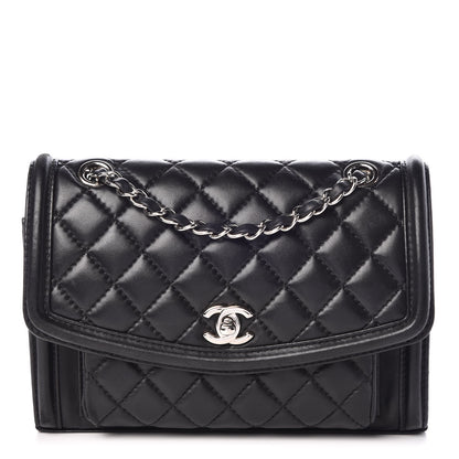 Chanel Lambskin Quilted Small Geometric Flap Black 1 of 9