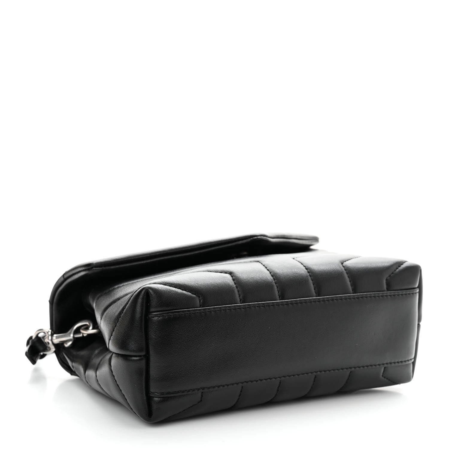 Saint Laurent Calfskin Y Quilted Monogram Toy Loulou Crossbody Bag Black 4 of 11