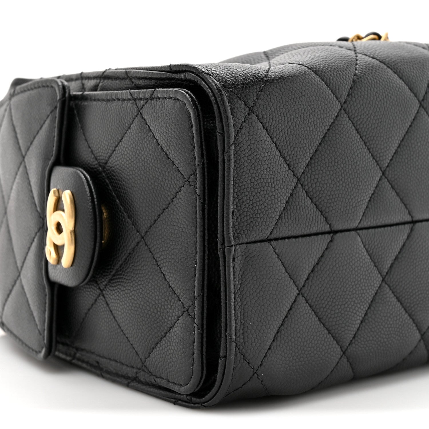 Chanel Caviar Quilted Mini Chanel 25 Handbag Black 9 of 9