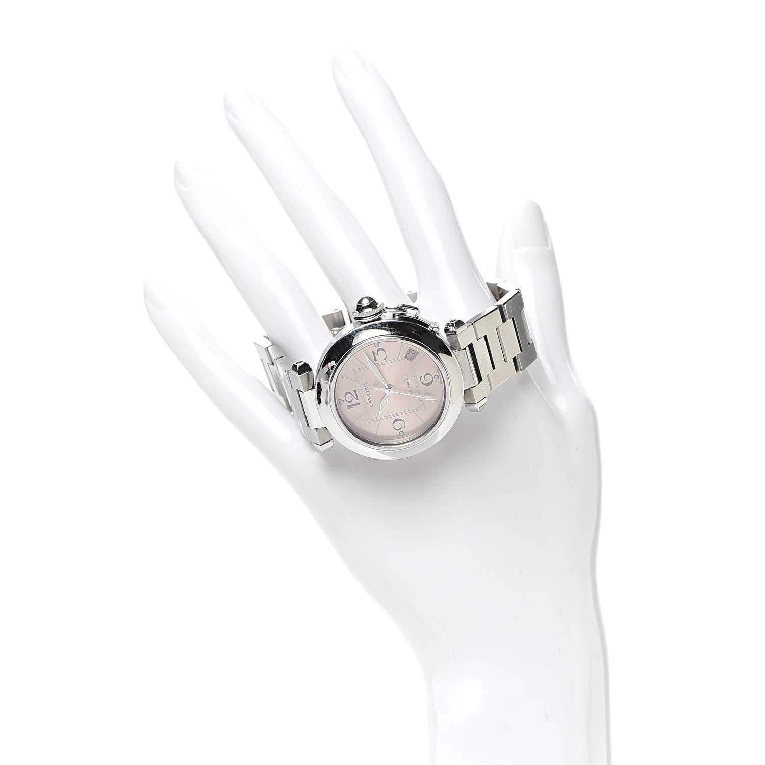 Cartier Stainless Steel 35mm Pasha C Automatic Watch Pink 2 of 6