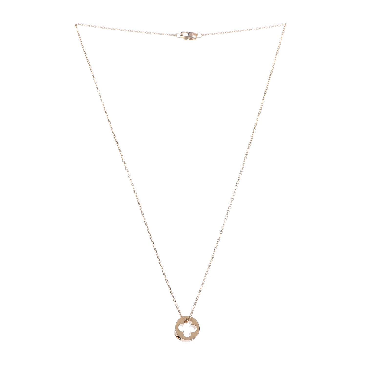 Louis Vuitton 18K Yellow Gold Empreinte Pendant Necklace 3 of 7