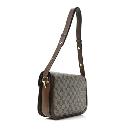 Gucci GG Supreme Monogram Horsebit 1955 Shoulder Bag Beige Brown Sugar 2 of 9