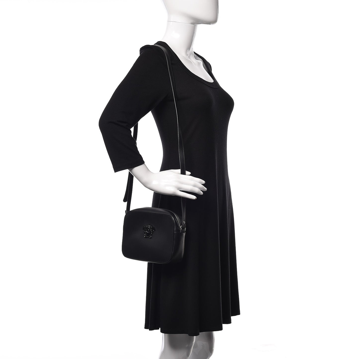 Calfskin Palazzo Camera Bag Black