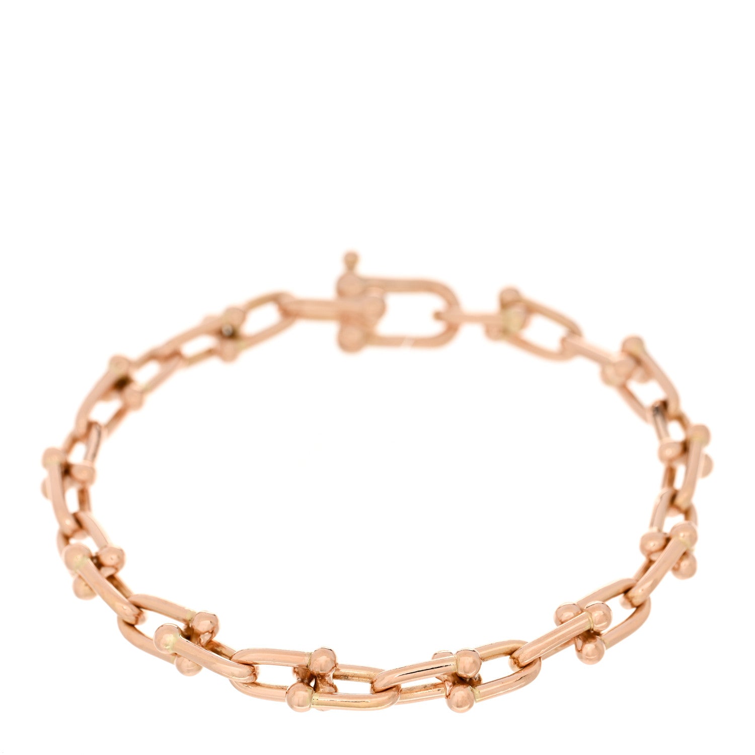 Tiffany 18K Rose Gold Medium HardWear Link Bracelet 1 of 3