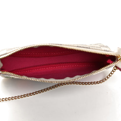 Louis Vuitton Damier Azur 2021 Christmas Animation Hollywood Mini Pochette Accessories Fuchsia 5 of 12