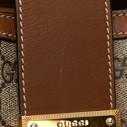 Gucci GG Supreme Monogram Medium Padlock Tote Beige Cuir 11 of 11