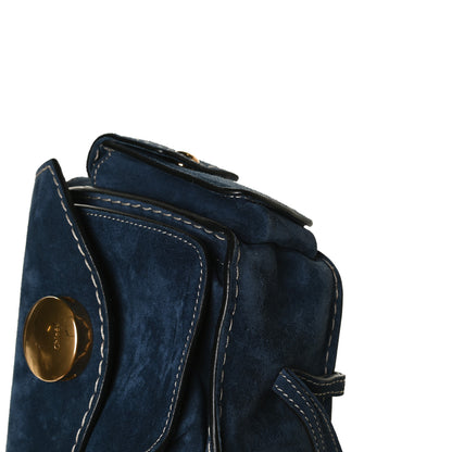Chloe Calfskin Suede Small Jodie Camera Bag Navy 11 of 13