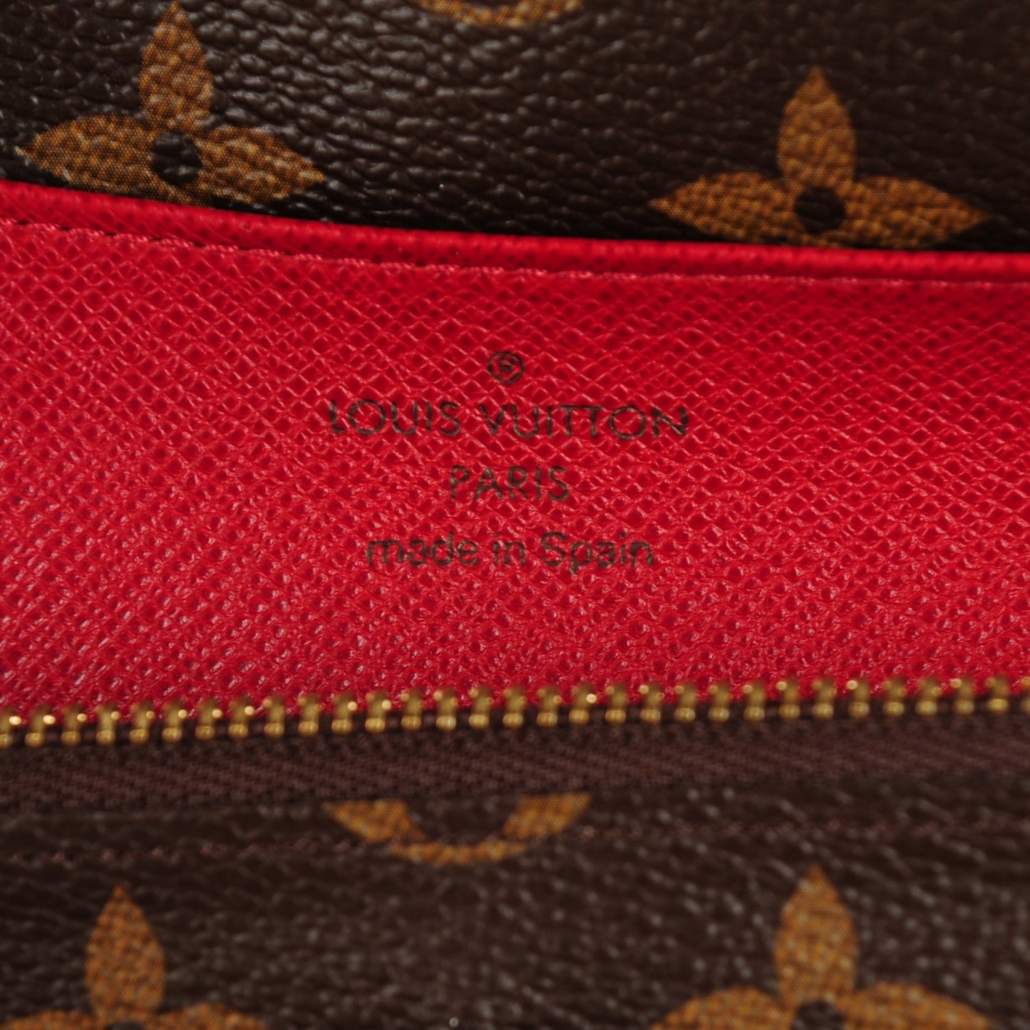Monogram Emilie Wallet Red