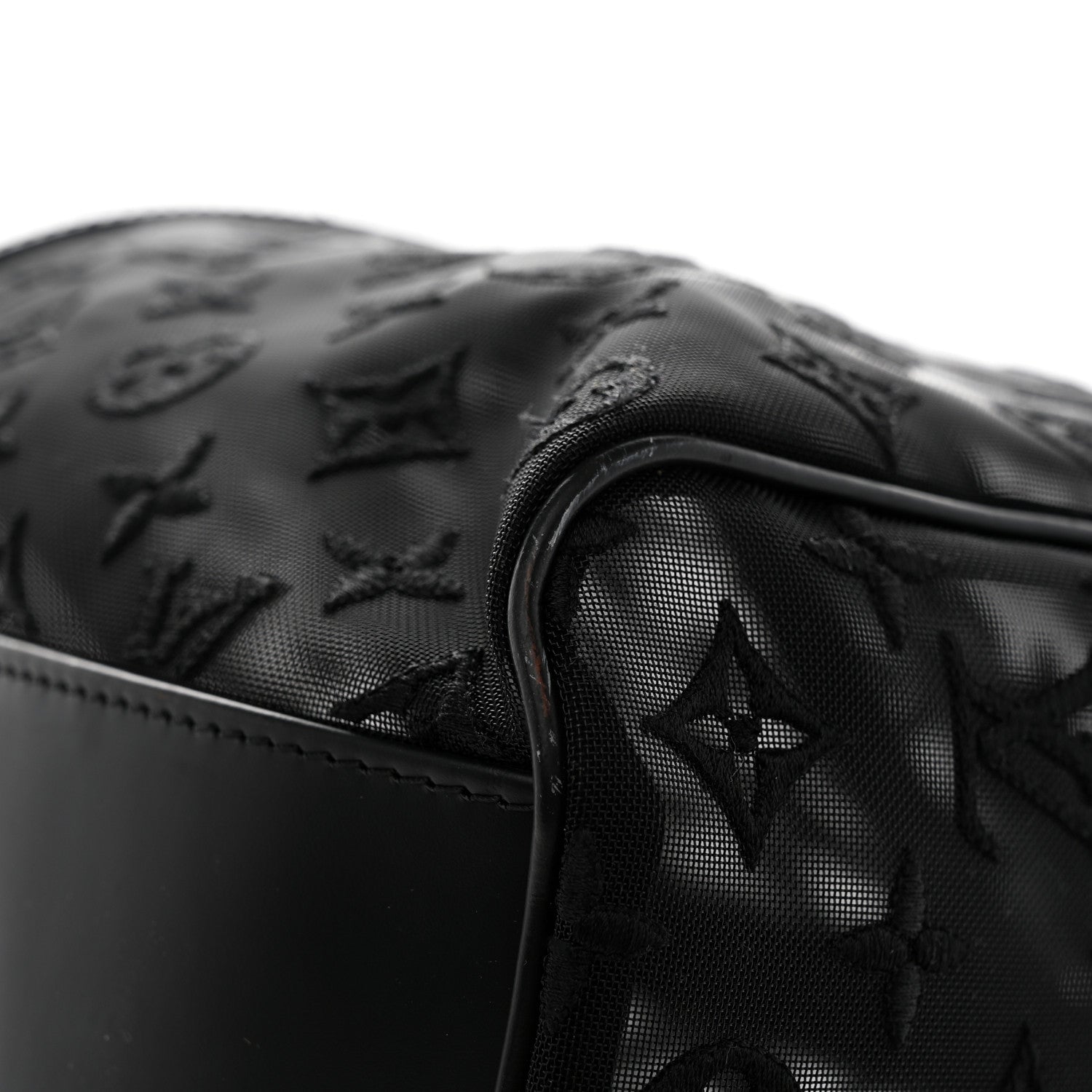 Louis Vuitton Monogram See Through Keepall Bandouliere 50 Black 10 of 18