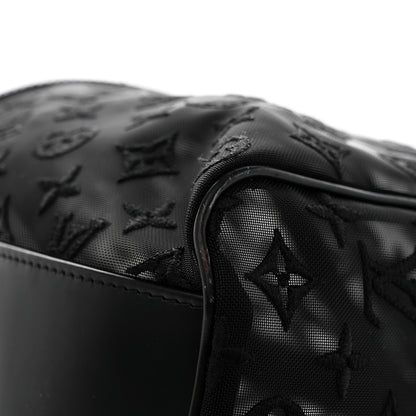 Louis Vuitton Monogram See Through Keepall Bandouliere 50 Black 10 of 18