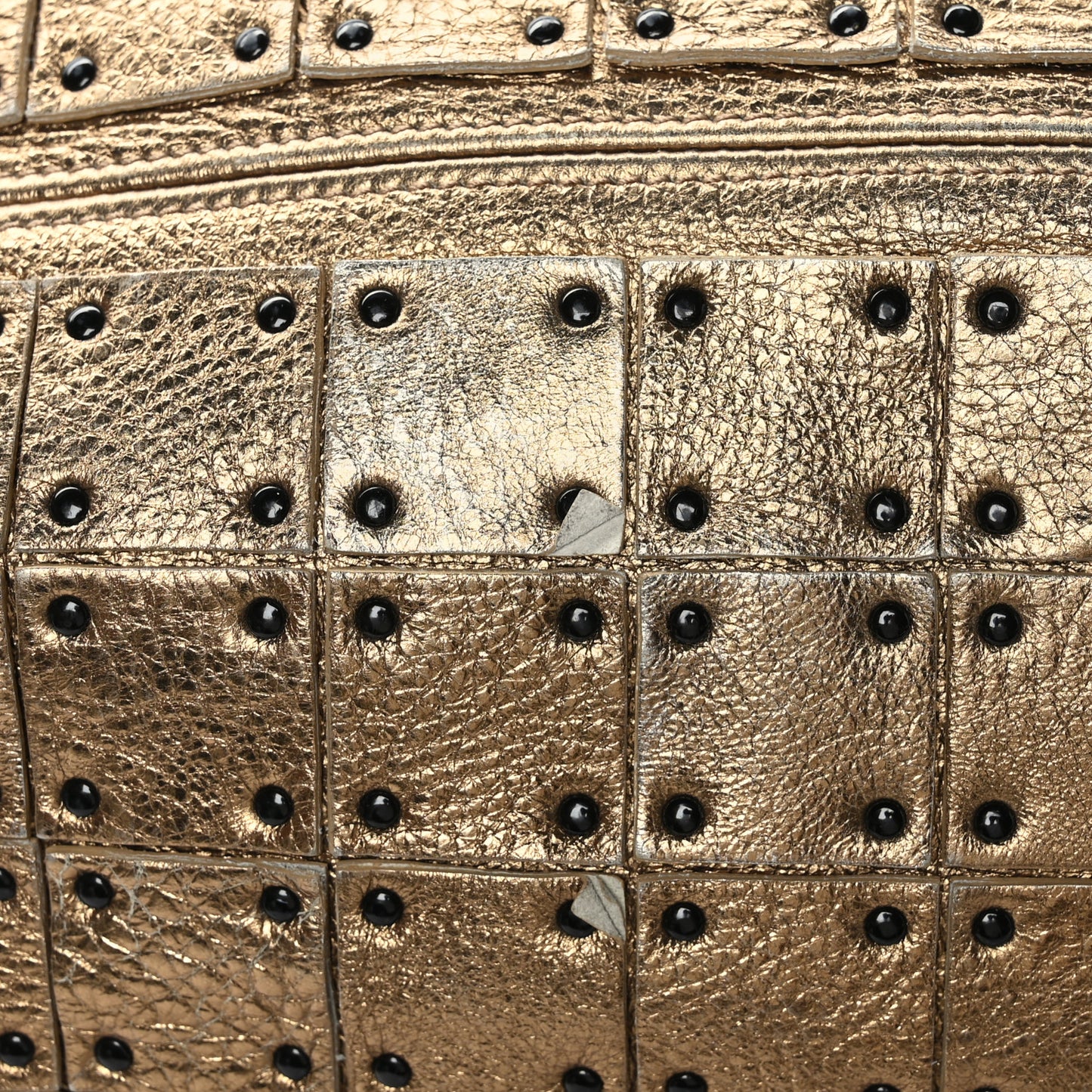 Prorsum Calfskin Large Studded Warrior Gold