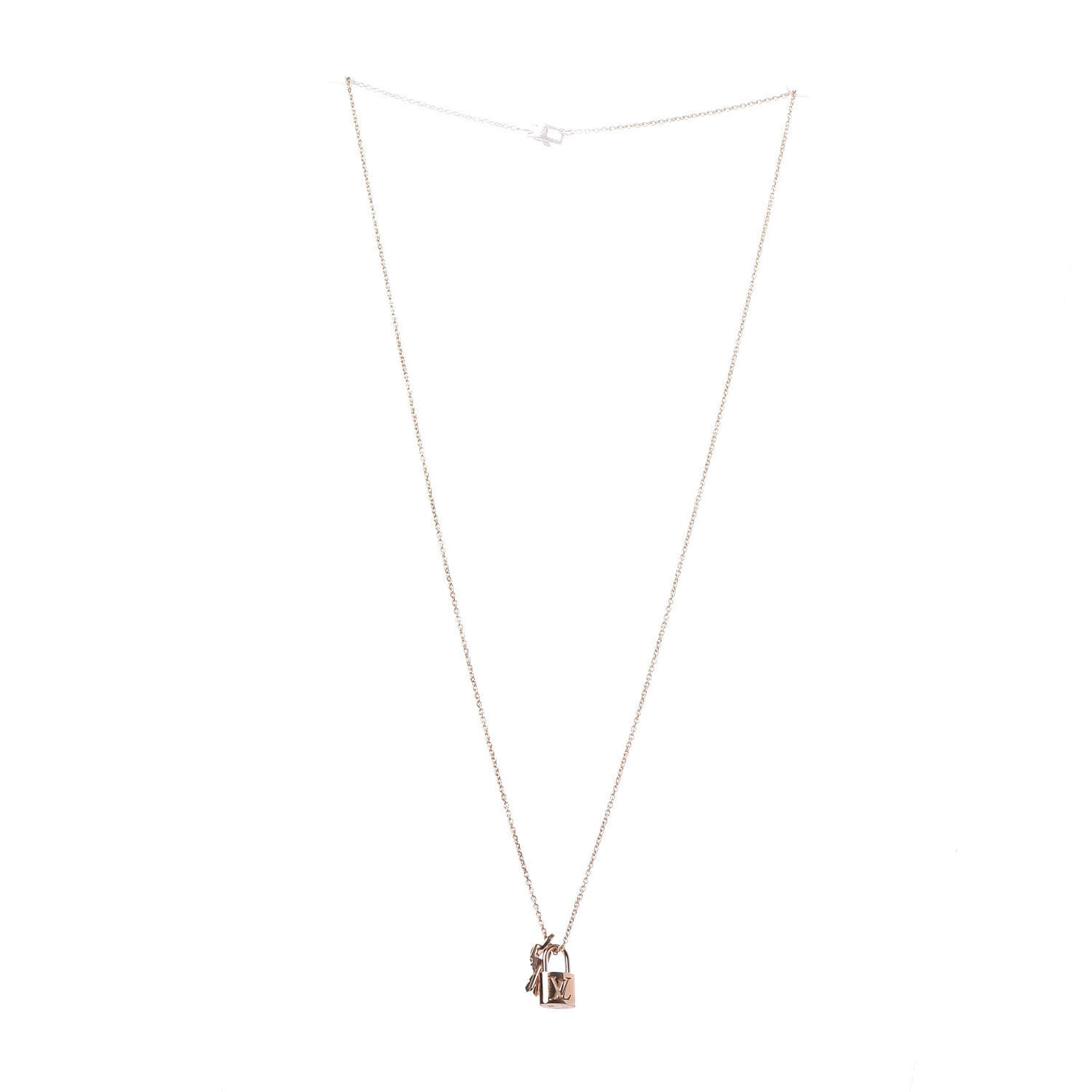 18K Pink Gold Lockit Key Pendant Necklace