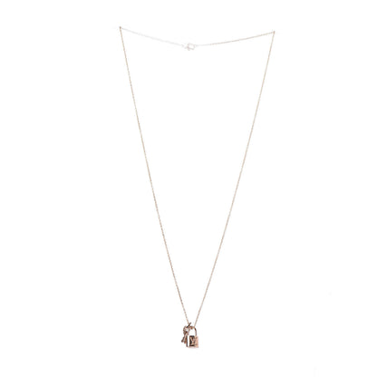 Louis Vuitton 18K Pink Gold Lockit Key Pendant Necklace 3 of 7