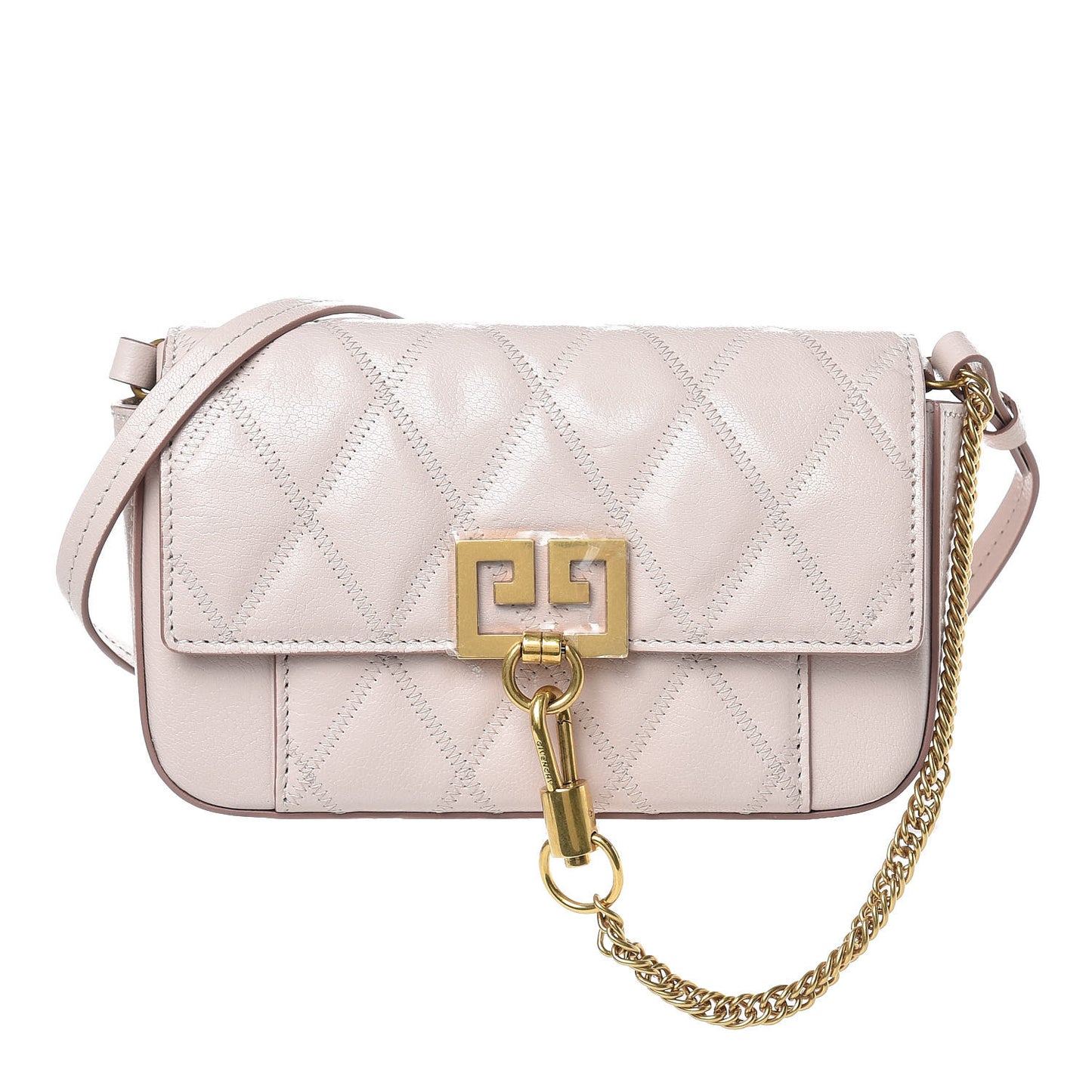 Goatskin Quilted GV3 Mini Pocket Convertible Bag Pale Pink