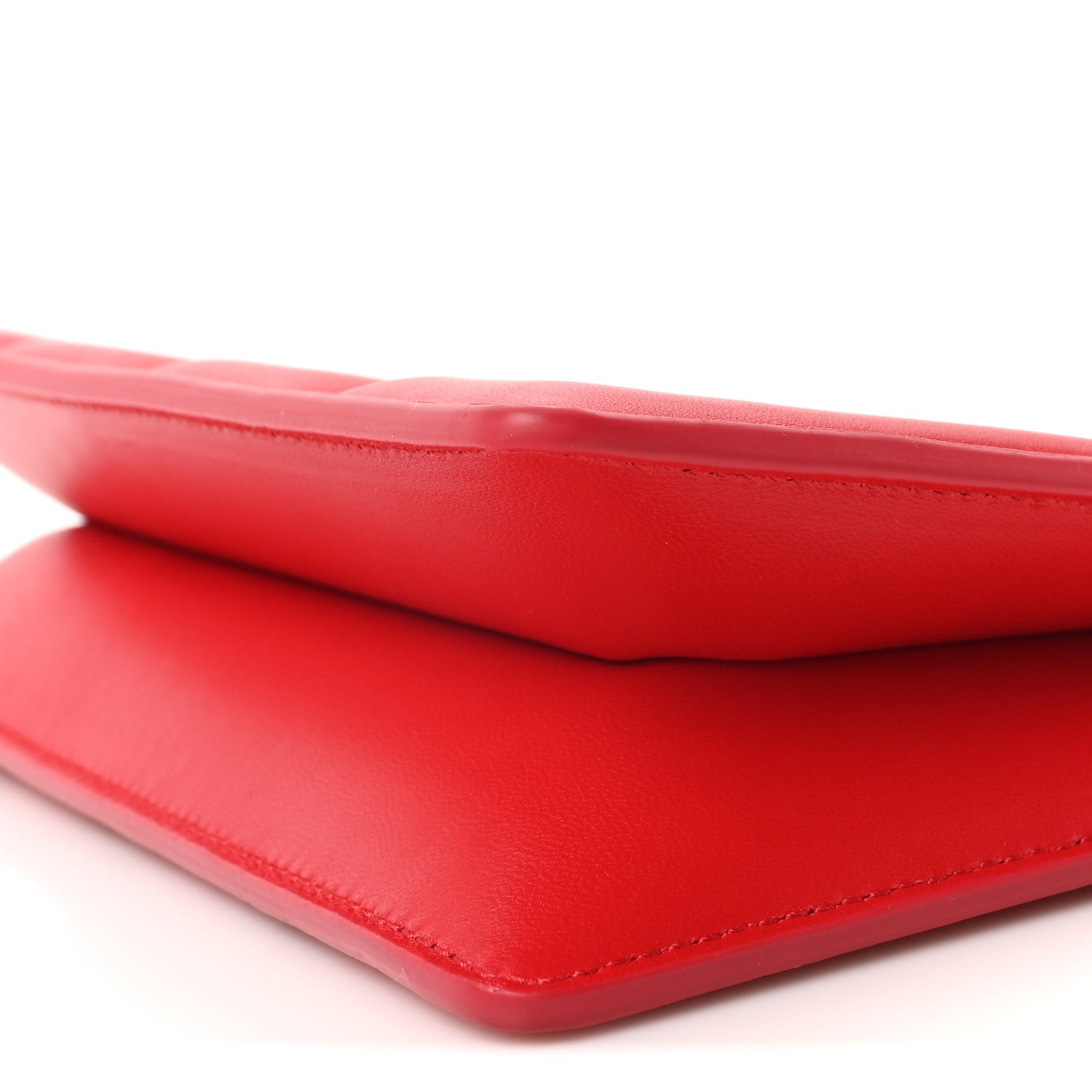 Alexander McQueen Calfskin Slash Pouch Welsh Red 1806622