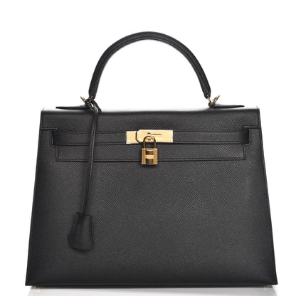 Hermes Epsom Kelly Sellier 32 Black 1 of 32