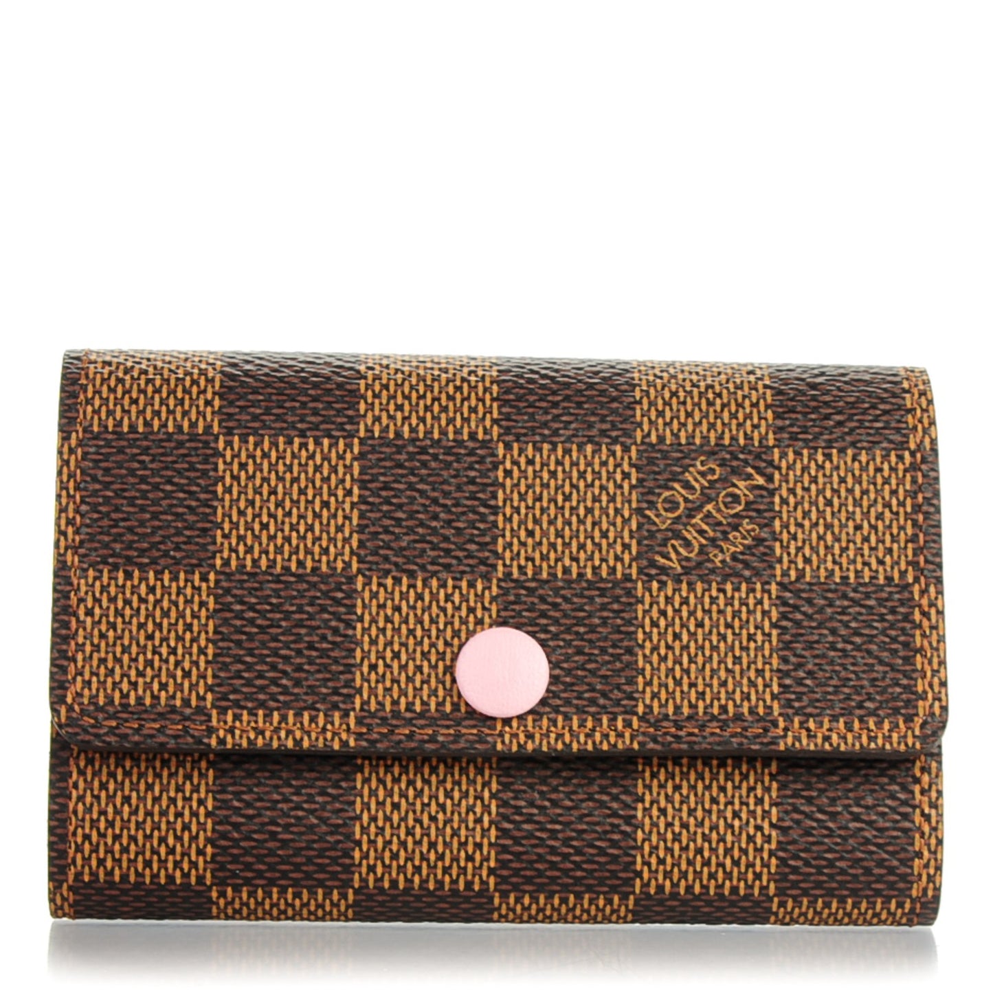 Damier Ebene Multicles 6 Key Holder Rose Ballerine
