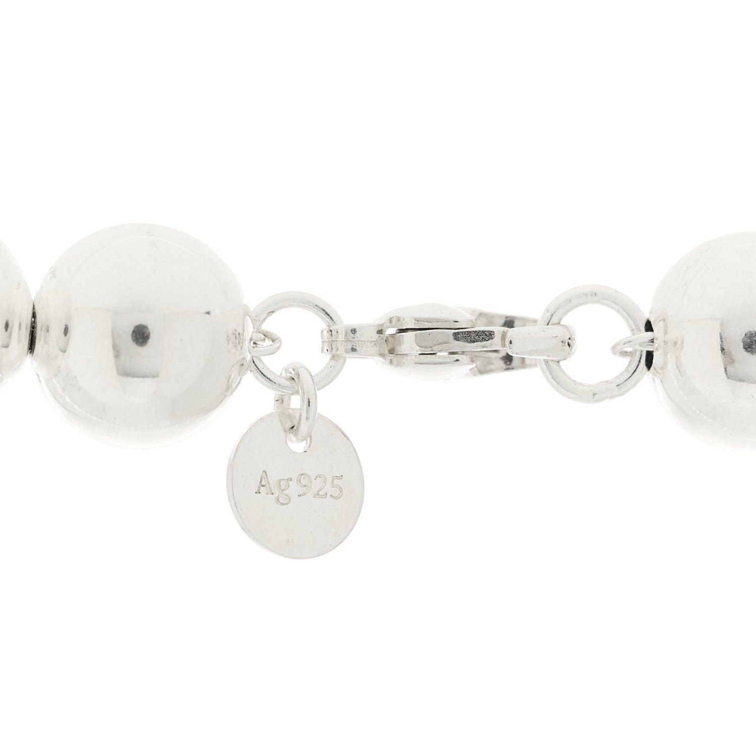 Tiffany Sterling Silver 10mm Hardwear Ball Necklace 5 of 6