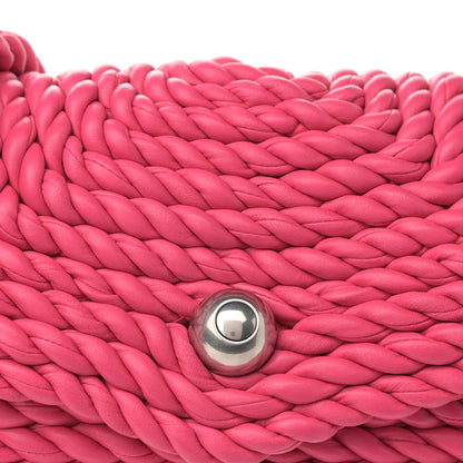 Bottega Veneta Lambskin Torchon Tasseled Twisted Shoulder Bag Lollipop 7 of 9