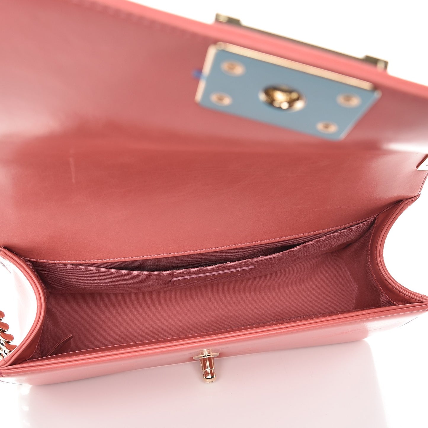 Shearling Sheepskin Medium Boy Flap Pink