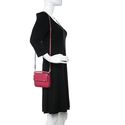 Valentino Garavani Grainy Calfskin Rockstud Crossbody Pouch Blossom 2 of 10