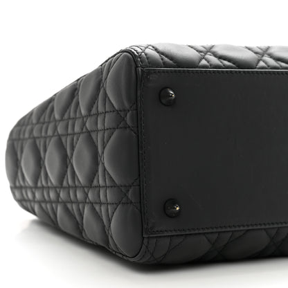 Christian Dior Ultra Matte Calfskin Cannage Medium Lady Dior Black 7 of 8