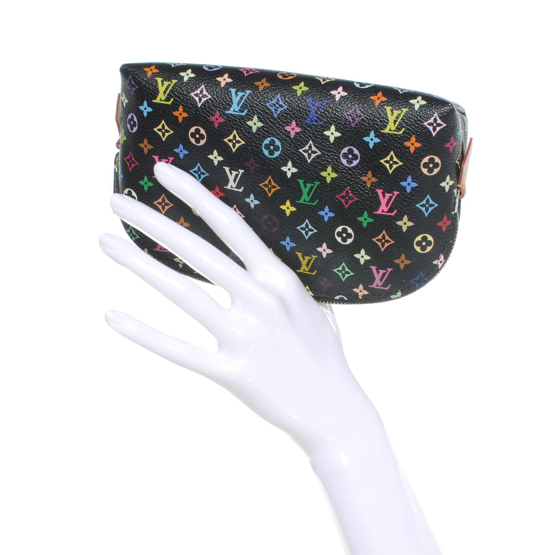 Louis Vuitton Monogram Multicolor Cosmetic Pouch Black Grenade 2 of 6