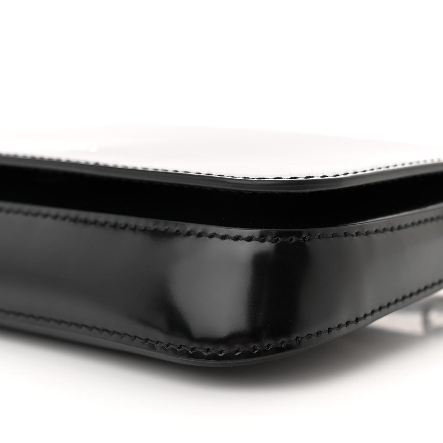 Spazzolato Mini Flap Bag With Strap Black