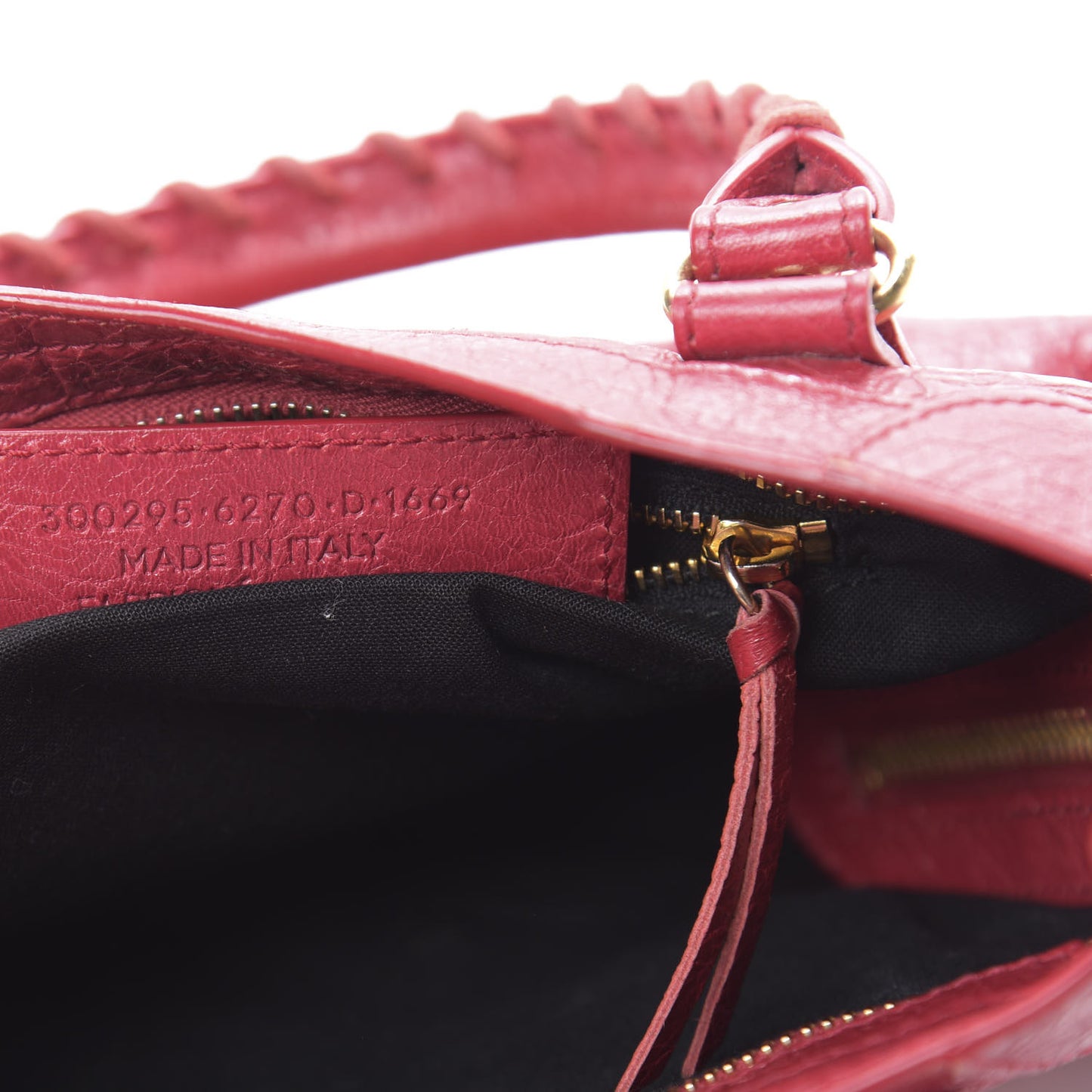 Agneau Classic Gold Hardware Mini City Rouge Sapphire