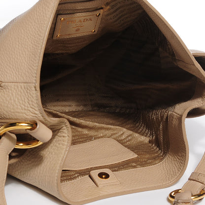 Prada Vitello Daino Side Pocket Hobo Sabbia 5 of 11