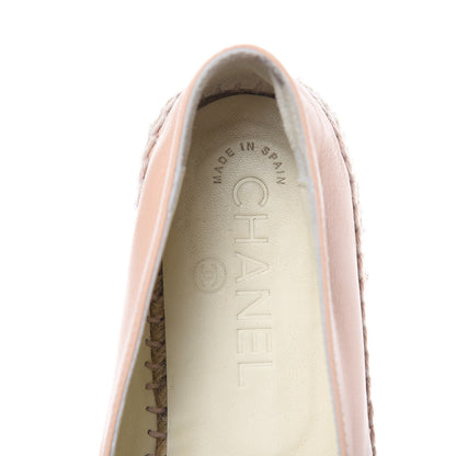 Chanel Lambskin CC Espadrilles 36 Nude 6 of 12