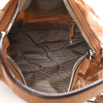 Prada Tessuto Nylon Legno Ombre Shoulder Bag Brown 7 of 11