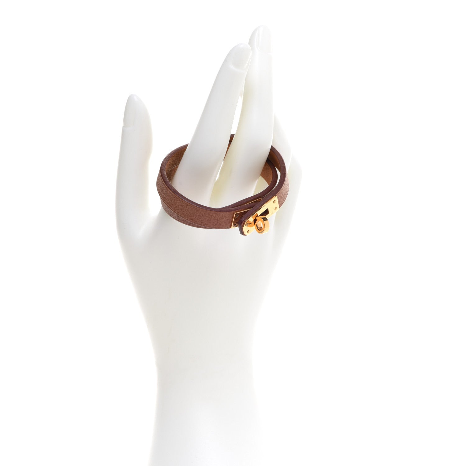 Hermes Swift Kelly Double Tour Bracelet T2 Gold 2 of 6