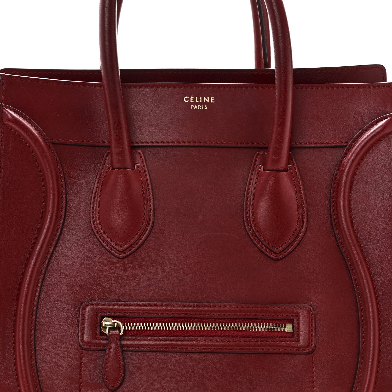Celine Palmelato Mini Luggage Red 7 of 9