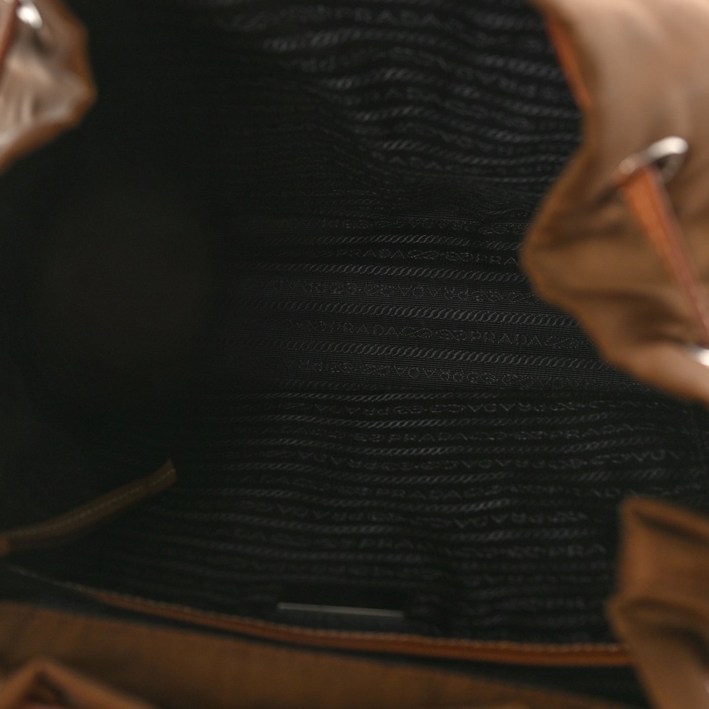 Nylon Vela Saffiano Backpack Mimetico Caramel